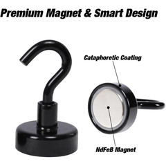 20Pack Magnetic Hooks 30Lbs+ Magnet Hooks Heavy Duty Strong Magnets
