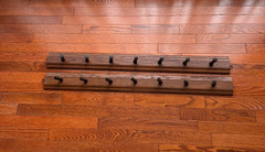 VTG Solid Oak Baseball Cap Hat Racks (Set of 2) – 36″ Wall Mount Hat Display Peg