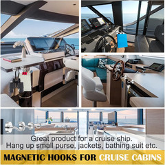 Magnetic Hooks, 50lbs Heavy Duty N52 Rare Earth Magnets with Hook 2025 Cruise Ca