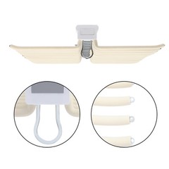 23.2*18.1*3.7in Beige Pull Out Trousers Rack 22 Arms Steel Pull Out Pants Rack