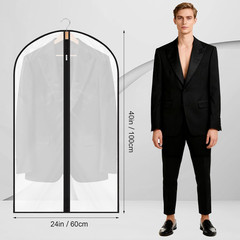 6 Pack Garment Bags 60 * 100Cm, 40In PEVA Translucent Garment Covers, Suit Stora