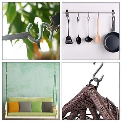 S Shape Stainless Steel Hook, Stainless Steel 5PCS for Home