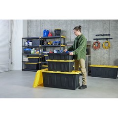 Commander X-large 50 -Gallons ( 200 -Quarts ) Black and Yellow Heavy Duty Stack
