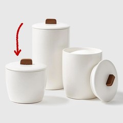 The Container Store x KonMari Collection Cloud White Ceramic Bulk Canisters (S)