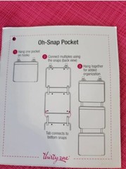 Thirty-One Oh-Snap Pocket Pink Pochette Cross Pop 122A One Piece Snaps New