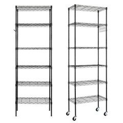 6-Tier Wire Shelving Adjustable Shelf Unit Metal Storage Garage Organization
