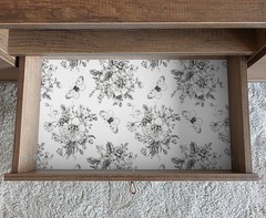Micpolo Floral and Butterfly Self Adhesive 17.7″W x 78″L, Black White