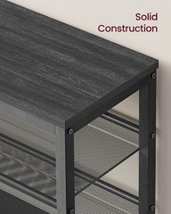 3 Tier Shoe Rack Bench One Piece Shelves Shoe Storage Organizer W/ Raised Edges