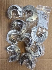 HEAVY DUTY STAINLESS STEEL CLOSET POLE SOCKET ROD ENDS 4-1/2 SETS (9 PIECES)