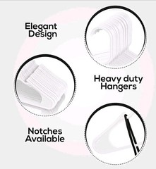 Plastic Hangers Light weight Space Saving Hangers 50 Pack Utopia Home