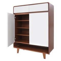 5-tiers 80*32*112cm Shoe Storage Cabinet With 2-drawers In The Entrance