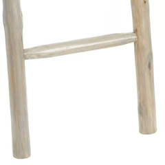 59 In. White Handmade Teak Wood 4 Rack Ladder Free Shipping New