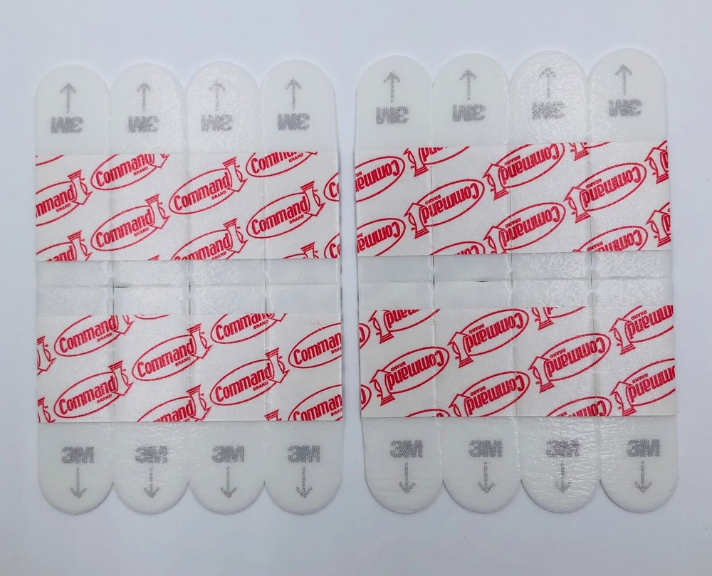 16 Command Strips 3M Poster White Small 8 Pairs Damage Free Hanging 1.75″ Inch