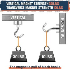 28 Pack Magnetic Hooks, 30LB Strong Magnet Hooks for Cruise Cabins, Heavy Dut…