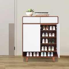5-tiers 80*32*112cm Shoe Storage Cabinet With 2-drawers In The Entrance