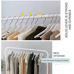 Heavy Duty Garment Hanging Rail Stand Rolling Clothes Rack Closet Storage NEW