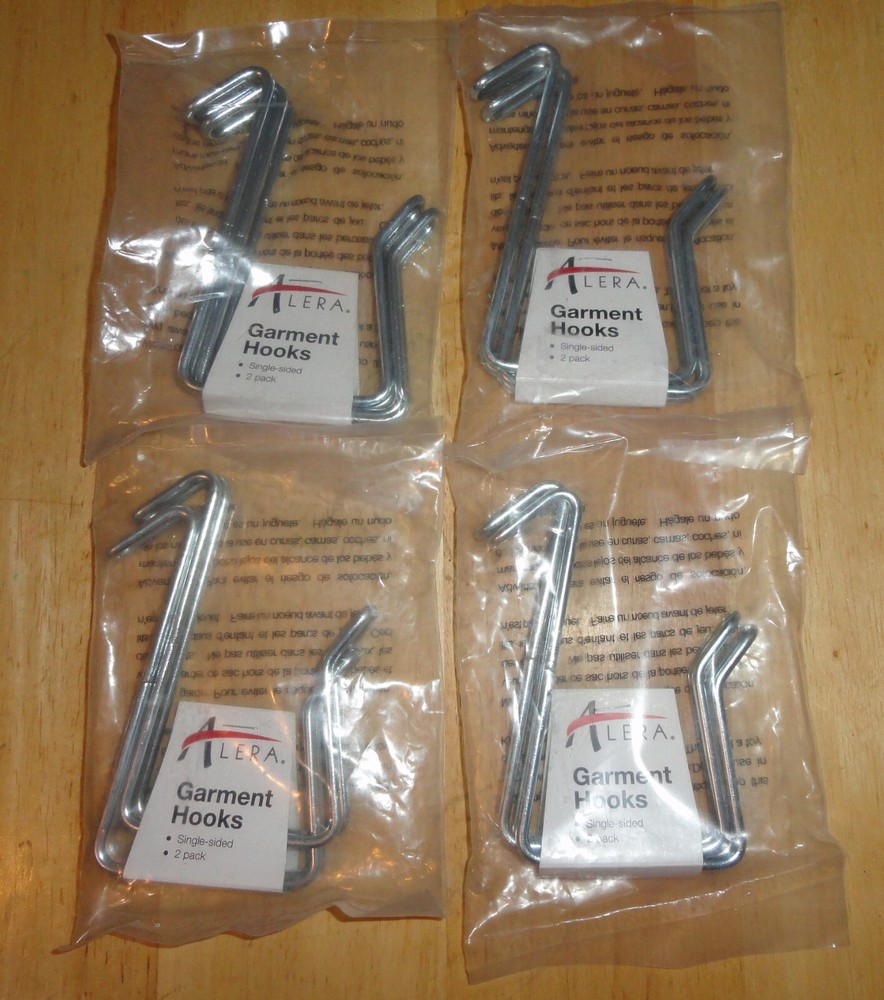 8 Total Alera Single Sided Partition Cubicle Door Top Garment Coat Hook Chrome