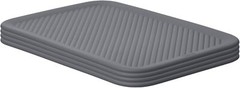 Superio Ribbed Lid for Plastic Open Storage Bins, 4 Pack Medium Grey 5 Liter