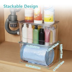 2 Pack Trash Bag Holder, Stackable Garbage Bag Dispenser for 13/30/33 Gallon Bag