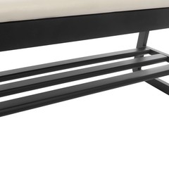 Shoe Storage Bench With Drawer And Shelf For Entryway Black 80cm Faux Leather