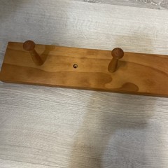 36” Solid Wood Shaker Peg Rail Coat Rack 6 Peg Kitchen Mug Display Oiled Finish