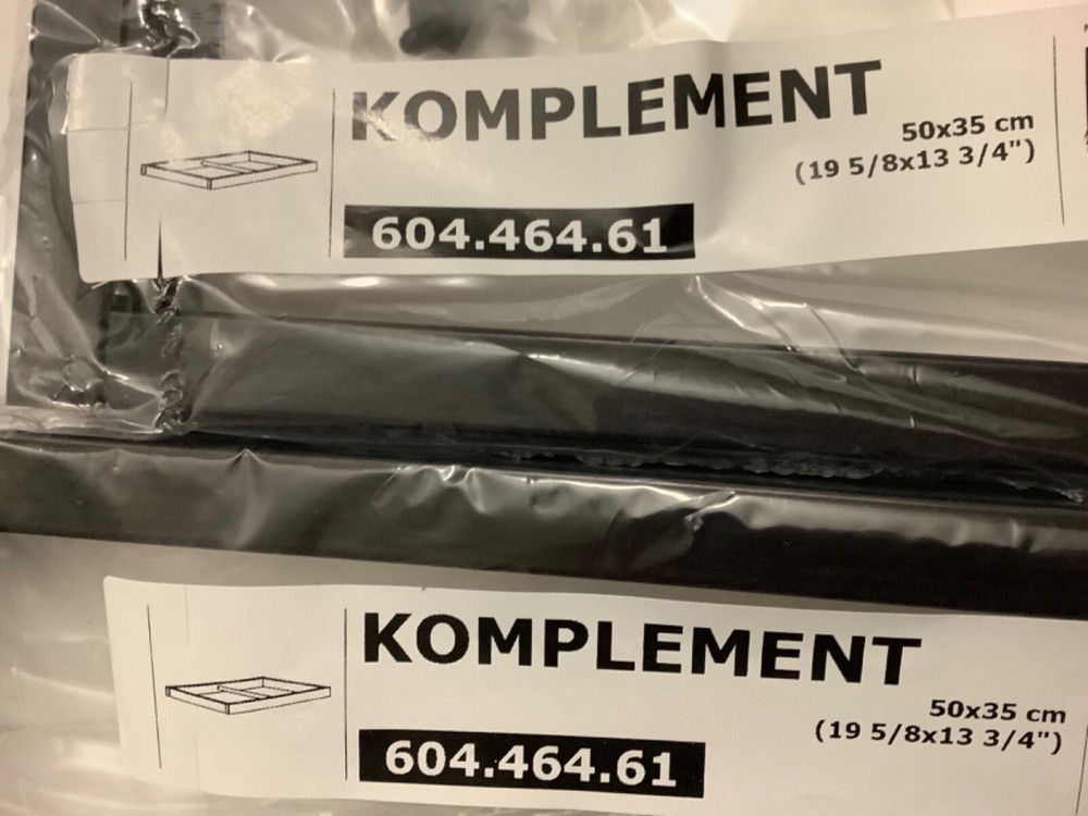 Set of 2 – Ikea KOMPLEMENT Clothes Rail 19 5/8×13 3/4 “, Black-Brown 604.464.61