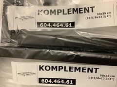 Set of 2 – Ikea KOMPLEMENT Clothes Rail 19 5/8×13 3/4 “, Black-Brown 604.464.61