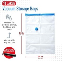 Spacesaver Vacuum Storage Bags for Clothes Storage, 10 Pack x 2 – Large