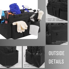 Wearable Cleaning Caddy Organizer with Handle & Straps, Under Sink & Car Tool Ba