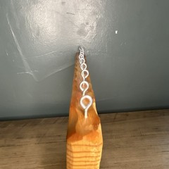 Wood Rustic Wind chime , 9 Traditional Hooks