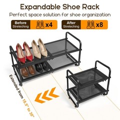 Nplehome Expandable Rack For – For Entryway Adjustable Metal Storage