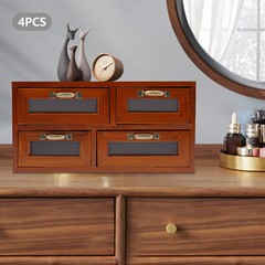 Vintage Small Wooden Desktop Storage Box Drawer Display Shelf Organizer Craft US
