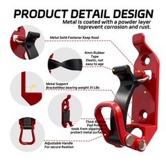 8Pcs Shovel Mount for Roof Rack – Shovel Holder Metal Rubber Clamp Mounting B…