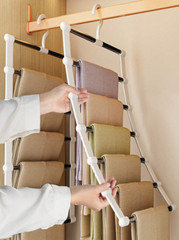 1 pc Multi-Layer Pants Hanger Space-Saving Non-Slip Wardrobe Organizer
