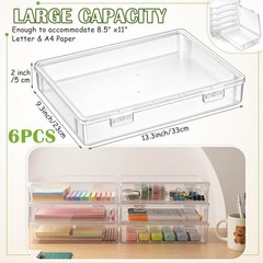 Jetec 6 Pieces Mini Plastic Clear Beads Storage Containers Box for Collecting…
