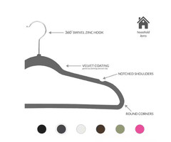 Gray Velvet Hangers 25-Pack