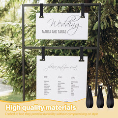 4 Pcs Faux Leather Sign Straps for Hanging Sign Faux Leather Curtain Rod Holder