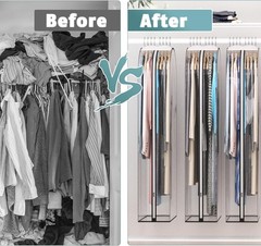 Clear Garment Bags for Hanging Clothes 10” Gusseted, Suit Bags for Closet