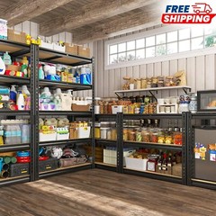Shelve Racks 5 Tier Heavy Duty Garage Shelving Units Adjustable Storage Shelves