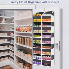 Heavy Duty Over The Door Organizer 5 Tiers, Extra Large Behind Door Storage o…