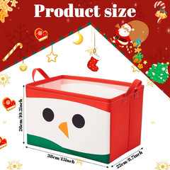 Large Christmas Storage Baskets – 6 Pcs Foldable Gift Organizer with Handle