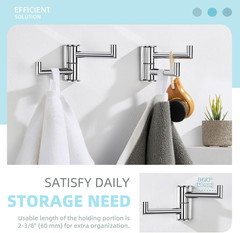 Swivel Hook for Towel Polished Chrome 2 Pack, 304 Stainless Steel