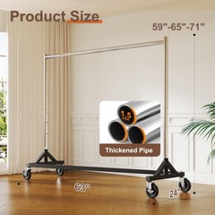 HOKEEPER Clothes Rack Z Rack Clothing Rack Commercial Garment Rack with Locka…