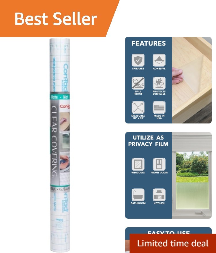 Stain-Resistant Clear Vinyl Shelf Liner 18” x 192” – Protect Your Surfaces