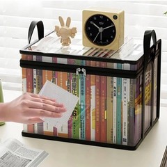 1pcs Clear PVC Storage Box Flip Top Lid Multi Use Organizer Gift Container Case