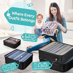 ALL INCLUDED – 12 Set Packing Cubes for Suitcases Carry On, Travel Essentials/Ac