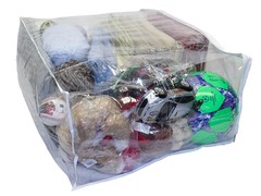Jumbo Heavy Duty Vinyl Zippered Storage Bags (Clear) (24″ x 20″ x 11″) 10-Pack