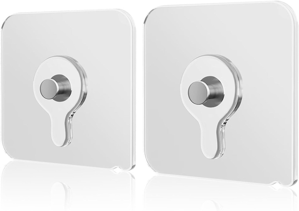 2 Pack Adhesive Hooks for Window Bird Feeder, Heavy Duty 44 Lbs, Waterproof
