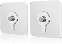 2 Pack Adhesive Hooks for Window Bird Feeder, Heavy Duty 44 Lbs, Waterproof