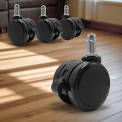 Office Chair Brake Twin Caster Wheels,Universal Fit 2 Inch Castors ,Smooth Si…